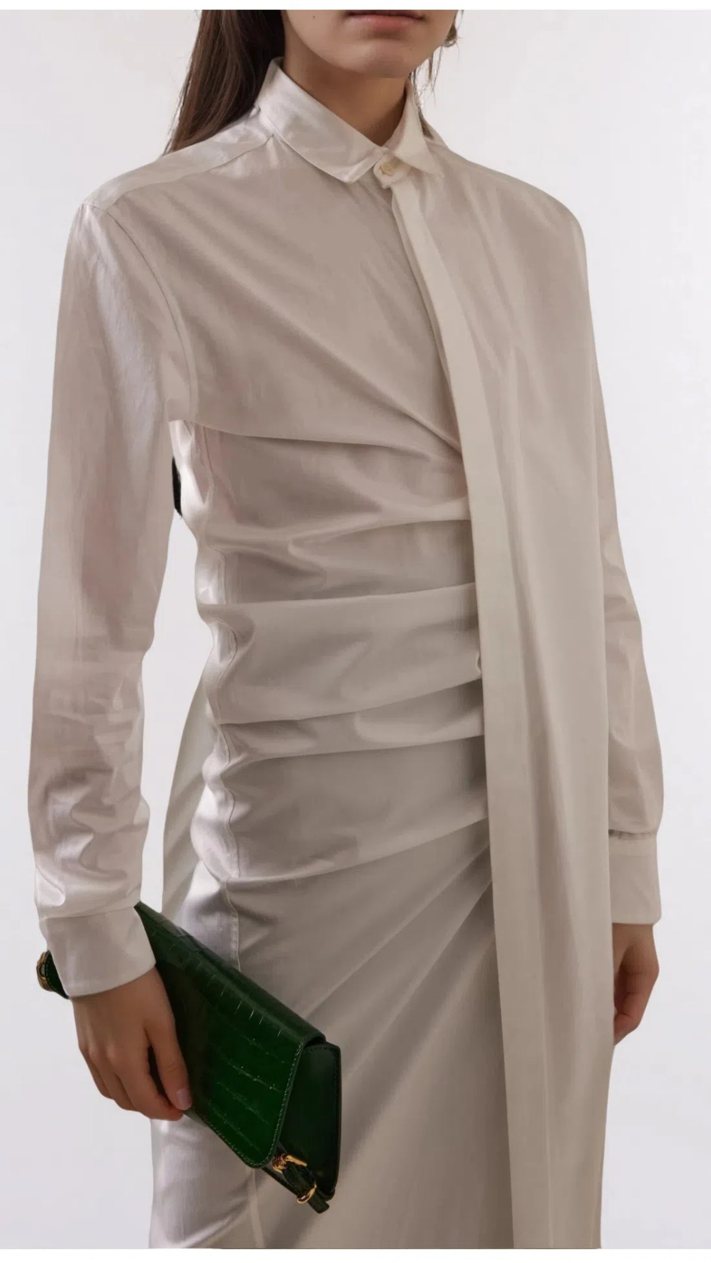 Ruched Shirt Dress