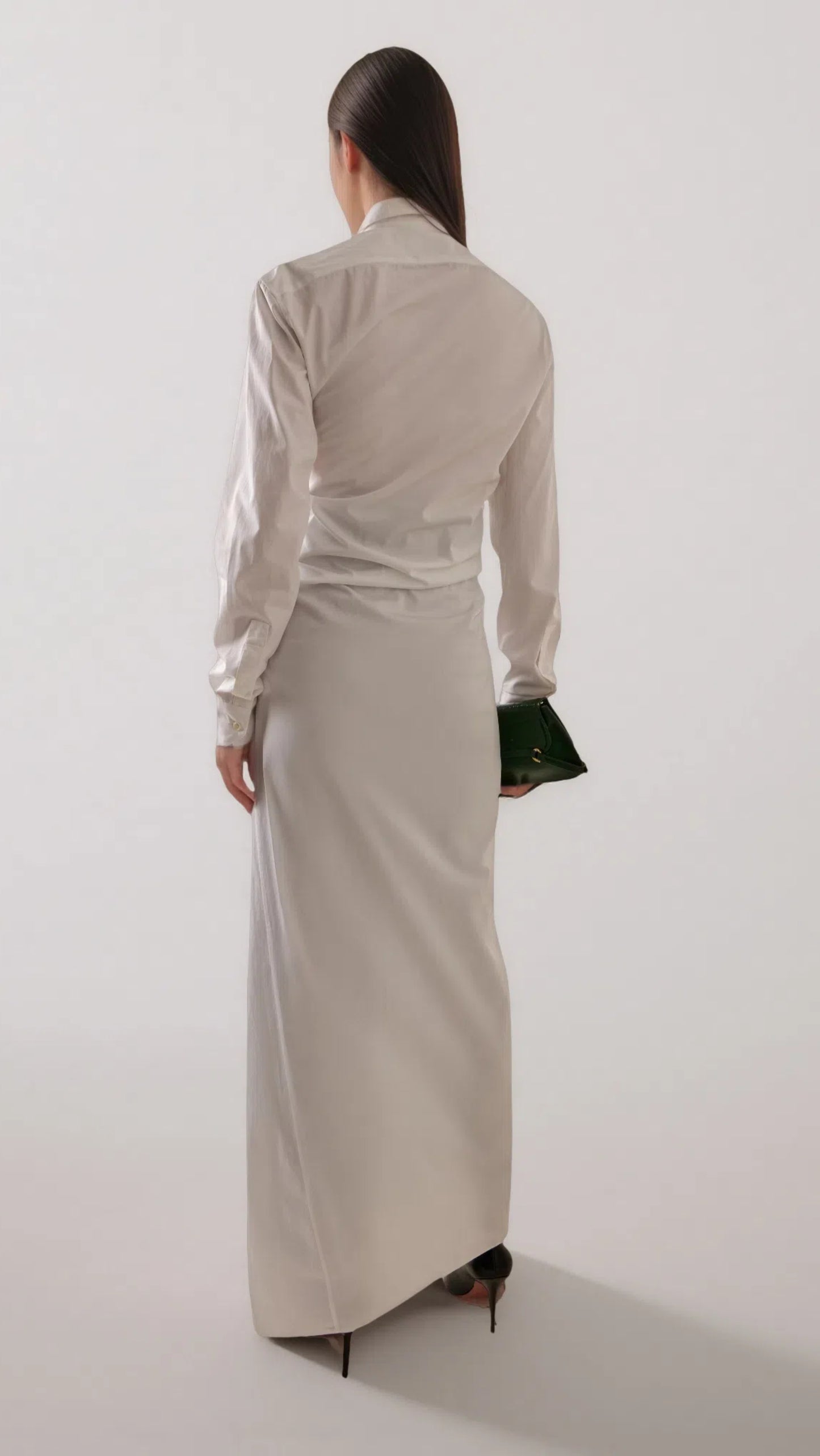 Ruched Shirt Dress