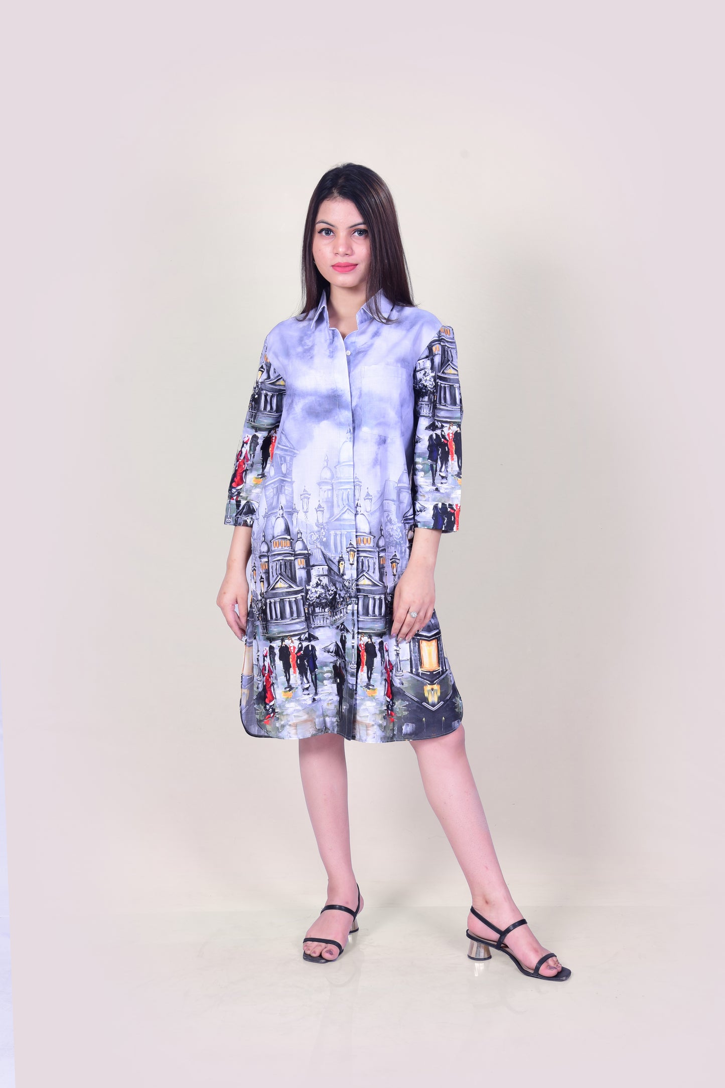 Urban Drizzle Shirt Dress