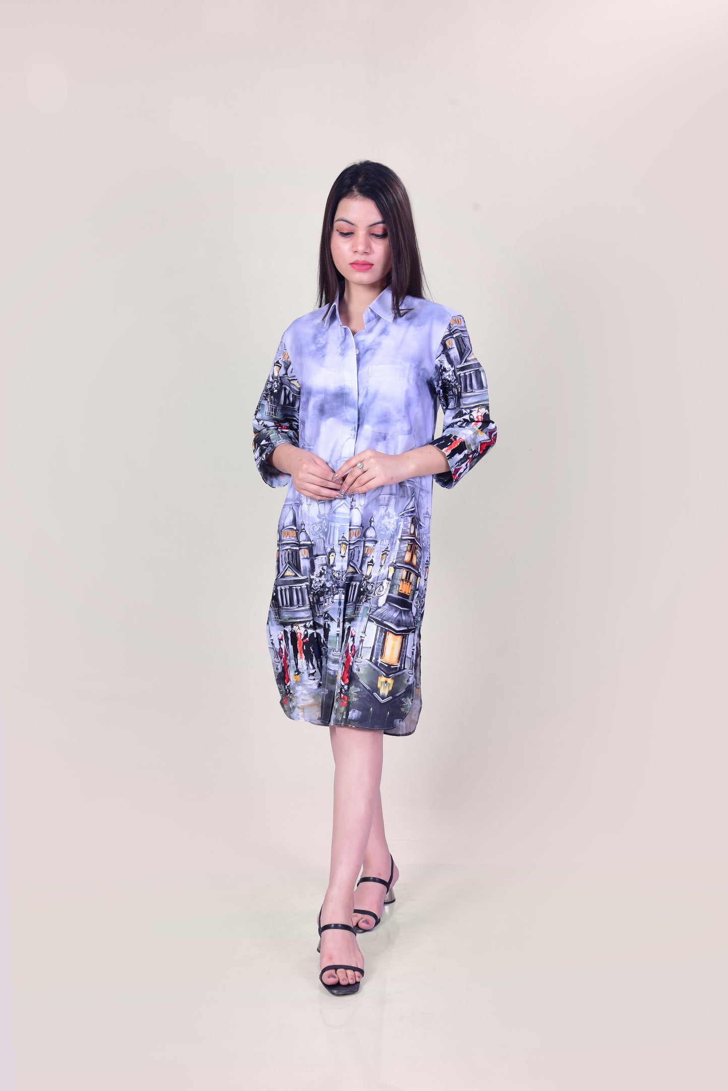 Urban Drizzle Shirt Dress