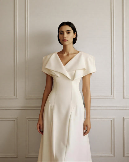 Origami Collar Midi