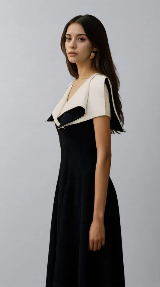 Origami Collar Midi (Black)