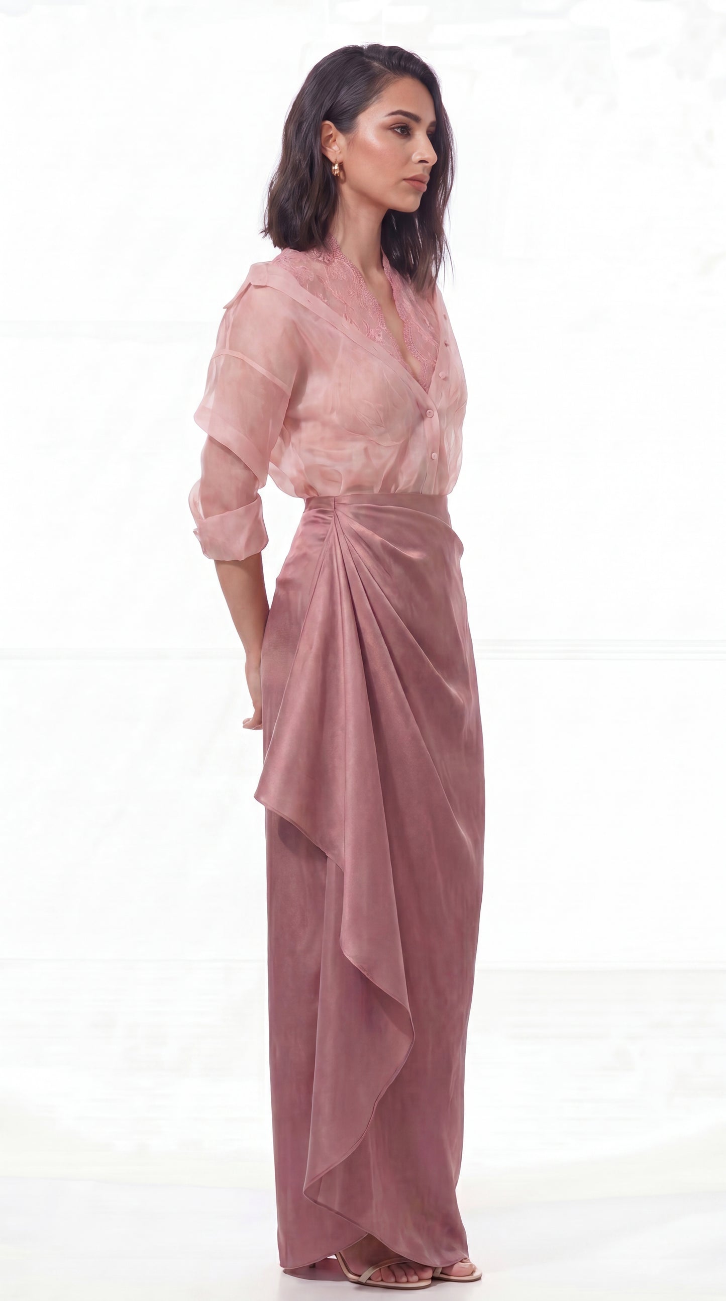 Blush Veil Co-ord Set