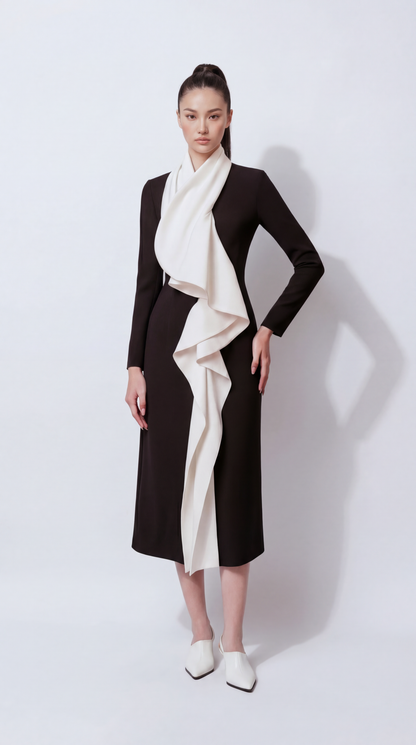 Noir Cascade Dress