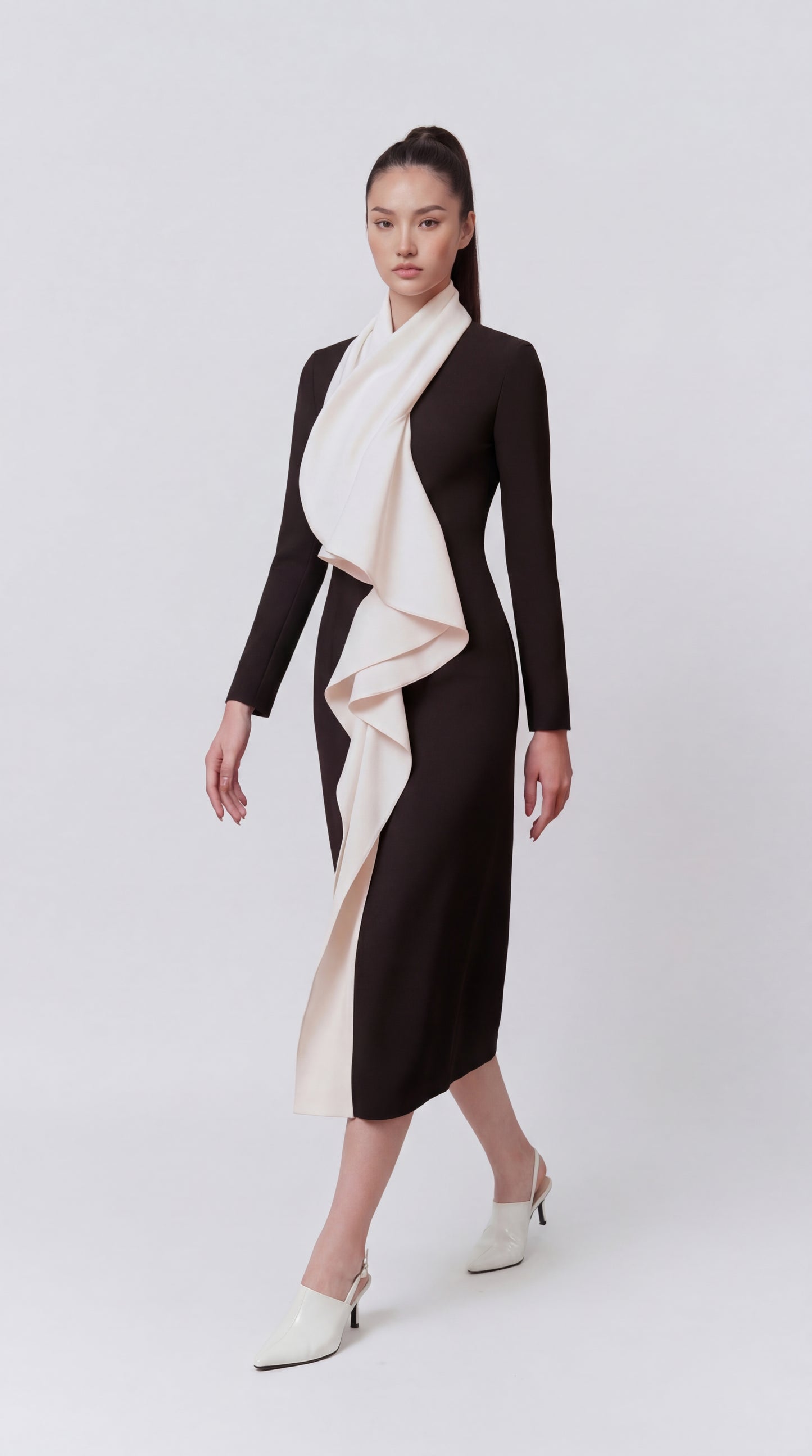 Noir Cascade Dress