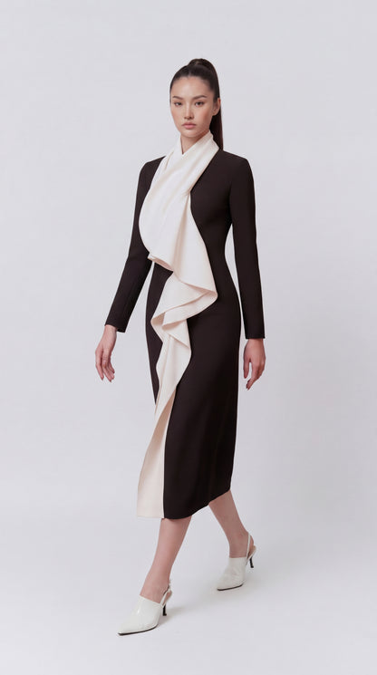 Noir Cascade Dress