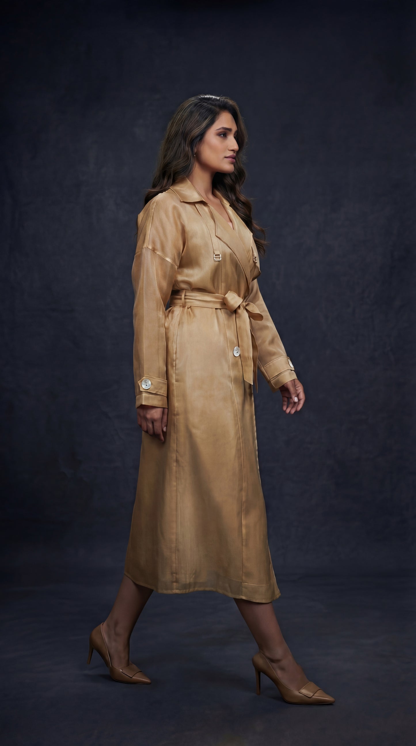 The Golden Hour Trench Dress