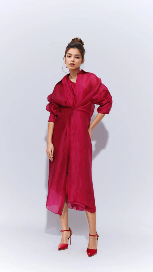 Magenta Jacket Set