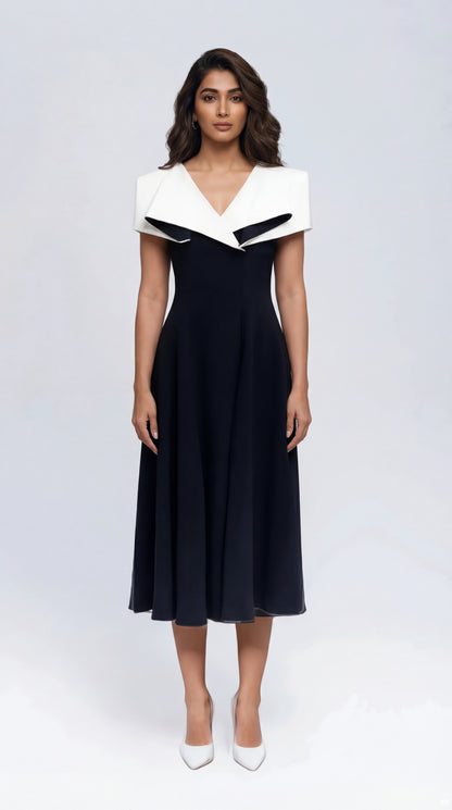 Origami Collar Midi (Black)