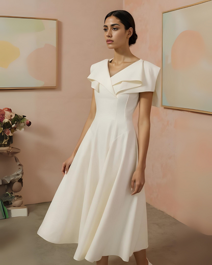 Origami Collar Midi
