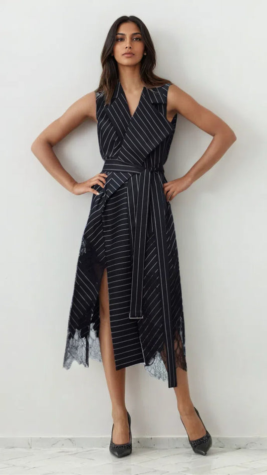 Striped Wrap Dress