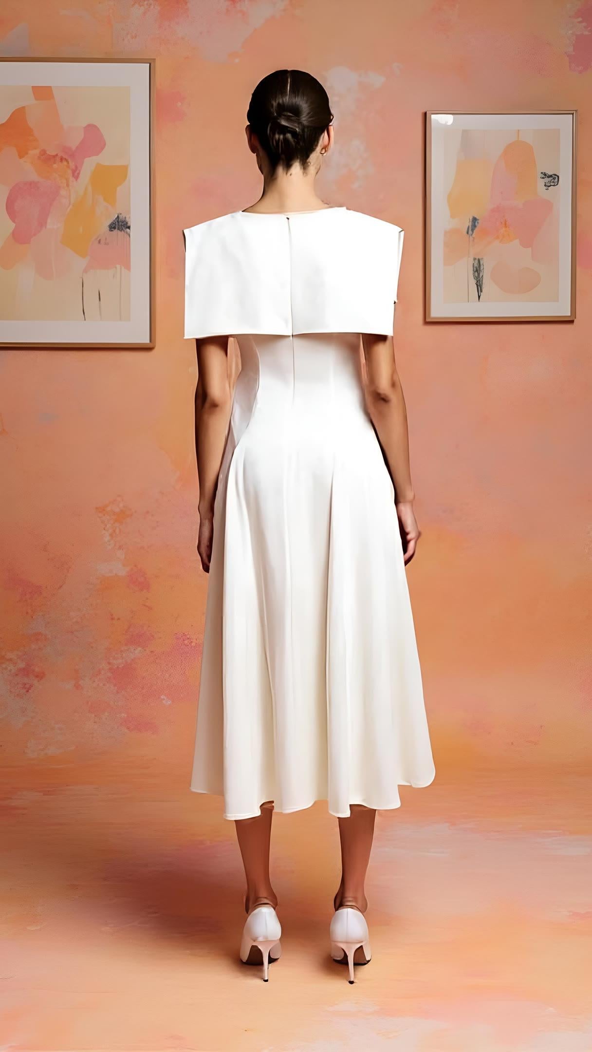 Origami Collar Midi