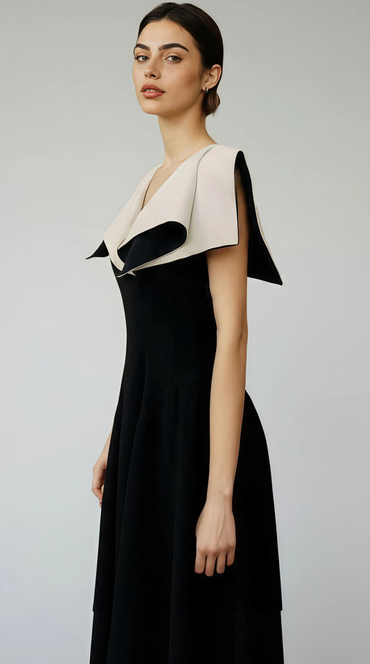Origami Collar Midi (Black)