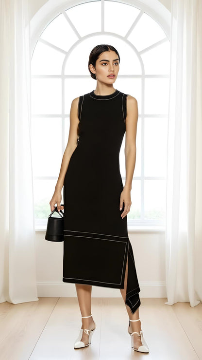 Edge-Stitch Asymmetric Midi
