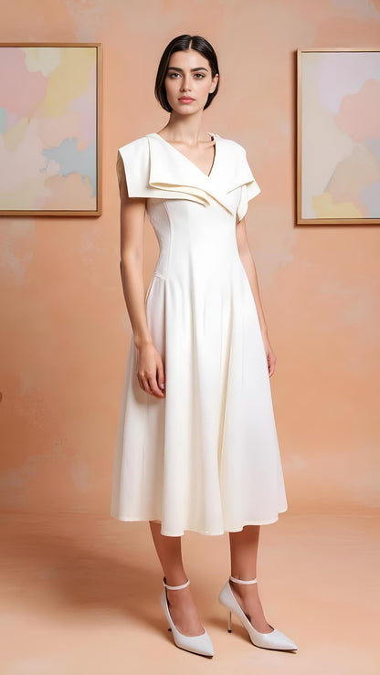 Origami Collar Midi